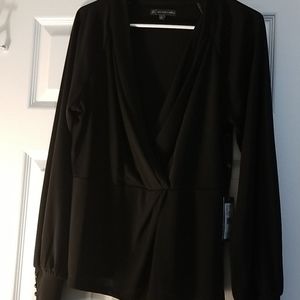 **New, Black long sleeve Classy blouse**